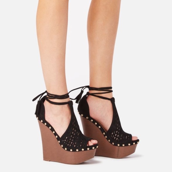 Lucien Platform Platform Heeled Sandals Shoedazzle - Picture 1 of 8